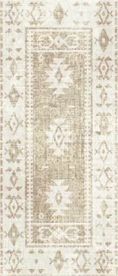 Tapis vinyle vieilli beige 116 x 49,5cm