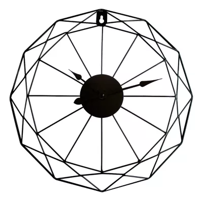 Horloge murale filaire 40 x 40 cm noir