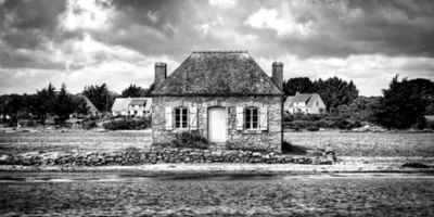 Toile maison de pêcheur 50 x 100 cm