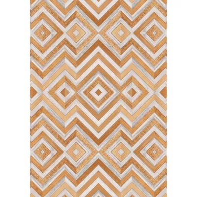 Tapis vinyle motif chevrons imitation parquet bois naturel L.95 x l.66 cm x ep. 2 mm