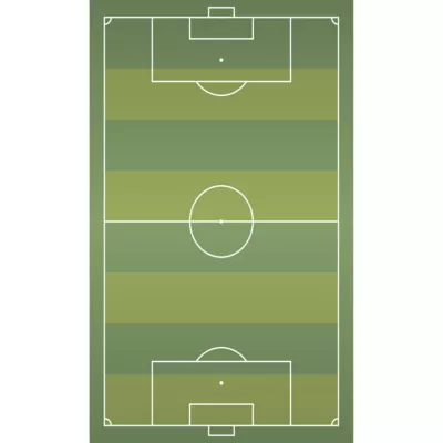 Tapis vinyle motif terrain de football coloris vert L.83x l.49,5 cm x ep. 2 mm