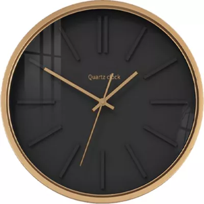 Horloge métal noir et bronze Ø 40 cm Dada Art