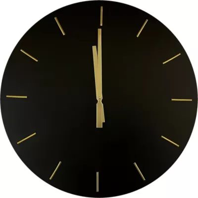 Horloge ronde noir et or Ø 60 cm Dada Art
