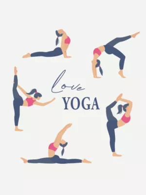 Affiche yoga Dada Art l.60 x H.80 cm