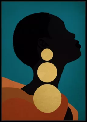 Image encadrée femme graphique Dada Art l.52 x h.72 cm