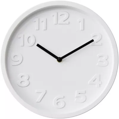 Horloge murale design blanc ⌀30 x ep.4,5cm