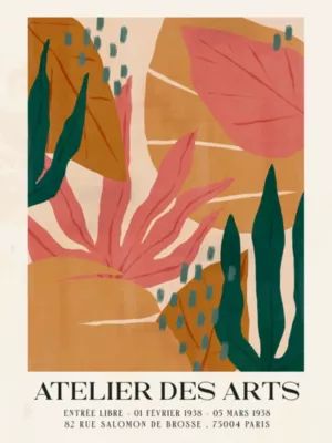 Affiche Workshop multicouleur Dada Art l.30 x H.40 cm