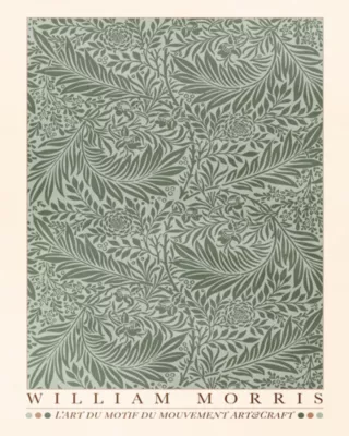 Affiche William Morris vert foncé Dada Art l.40 x H.50 cm