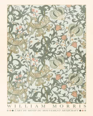 Affiche William Morris l'art du motif du mouvement art & craft botanique Dada Art l.40 x H.50 cm