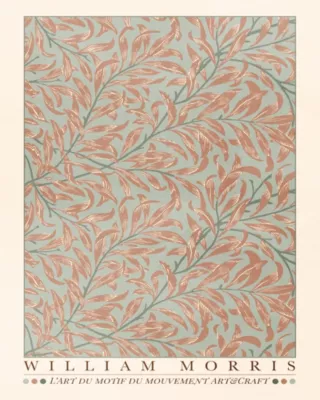 Affiche William Morris l'art du motif du mouvement art & craft feuilles Dada Art l.40 x H.50 cm