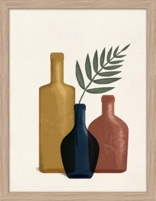 Image encadrée vases Dada Art l.30 x H.40 cm multicolore