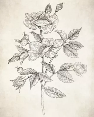 Affiche vintage herbier l.24 x H.30 cm Dada Art