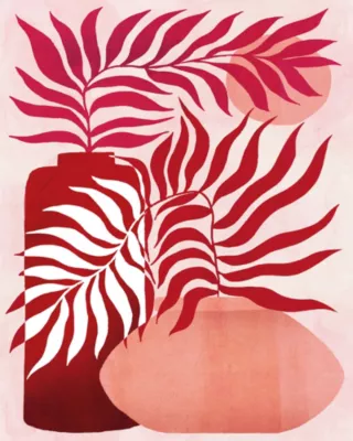 Affiche vases roses l.24 x l.30 cm Dada Art