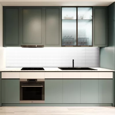 Crédence de cuisine blanc mat Lahti L. 200 x H. 60 cm