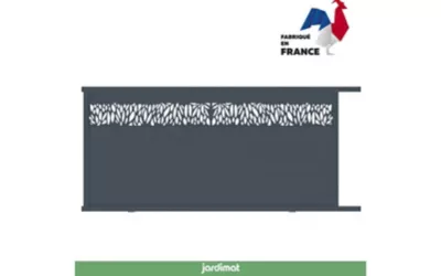 Portail Jardimat coulissant motorisé aluminium Neva 2 gris 7021 - 350 x h.174 cm