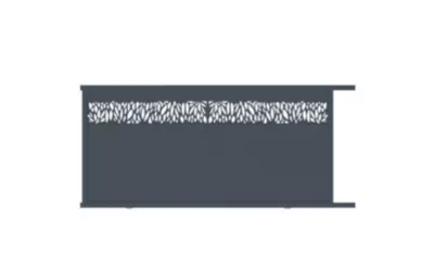 Portail Jardimat coulissant motorisé aluminium Neva 2 gris 7021 - 400 x h.174 cm