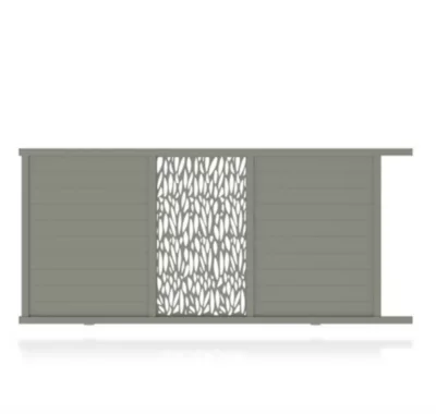 Portail Jardimat coulissant aluminium Neva 3 gris 7039 - 350 x h.174 cm