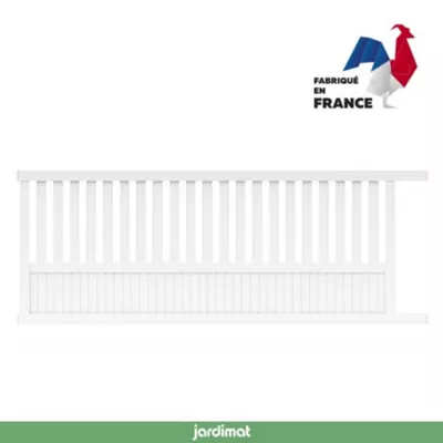 Portail Jardimat coulissant aluminium Garonne blanc 9016 - 400 x h.140 cm