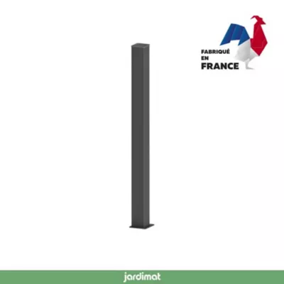 Poteau Jardimat aluminium gris antique - 15 x 15 x 200 cm