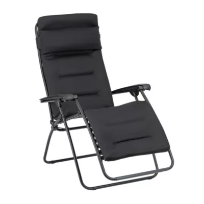 Fauteuil de relaxation pliant Lafuma Aircomfort Rsx Clip acier et polyester noir acier