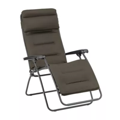 Fauteuil de relaxation pliant Lafuma Aircomfort Rsx Clip acier et polyester marron taupe