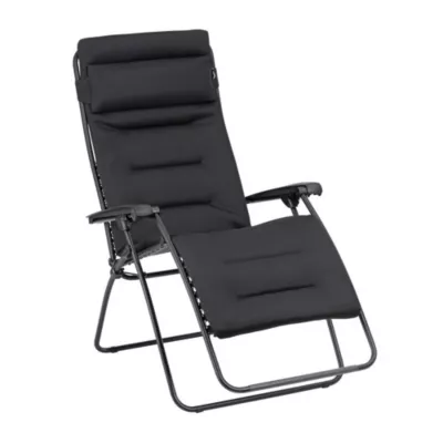 Fauteuil de relaxation pliant Lafuma Aircomfort Rsx Clip XL acier et polyester noir acier