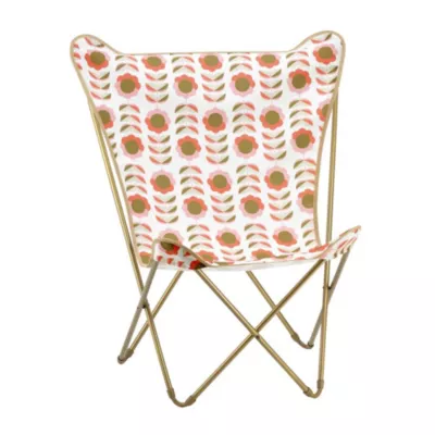 Bain de soleil fauteuil Retro Lafuma acier et polyester Imprimé rétro l.78cm x H.99cm