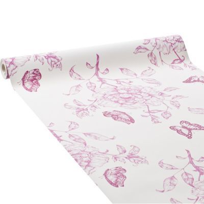 Papier peint vinyle sur papier Fleurs sweety violet mat