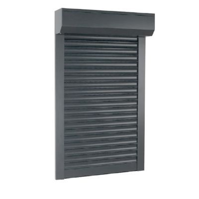 Volet roulant motorisé en alu 120 x h.130cm gris