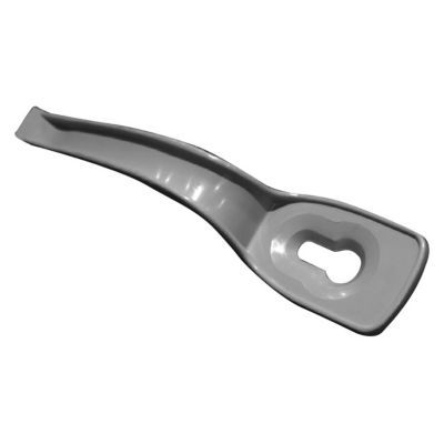 Poignée de porte à barillet Protecta 900139 en PVC blanc pour porte de garage