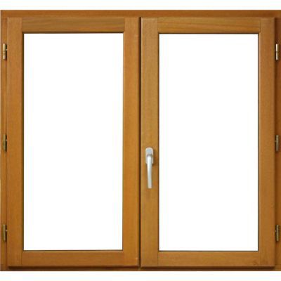Fenêtre bois 2 vantaux - l.120 x h.115 cm, tirant droit
