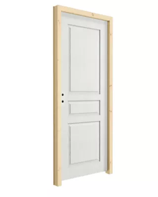 Bloc-porte Ordesa pro postformé 3 panneaux blanc H.204 x l.73 cm, poussant droit