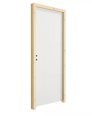 Bloc-porte coupe feu prépeint H.218 x l.93 cm, poussant gauche