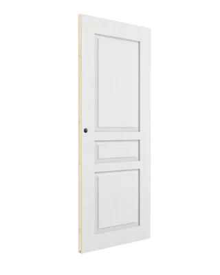 Porte coulissante Ordesa postformé 3 panneaux blanc H.204 x l.73 cm