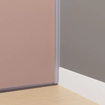 Compensateur de plinthe pour porte de placard coulissante à coller L.270 cm gris, GoodHome Arius