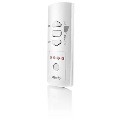 Télécommande blanche 5 canaux RTS pour prises et douilles Somfy 2401367
