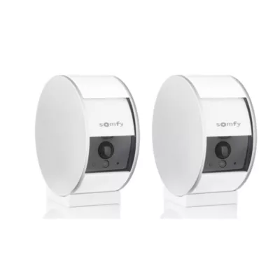 Caméra de surveillance intérieure - Somfy - Volet motorisé - Vision nocturne - Détection de mouvement - Grand angle - Lot de 2