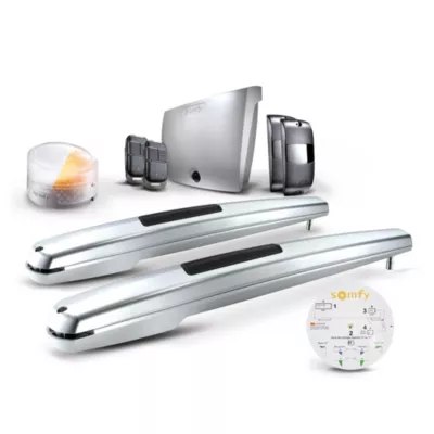 Motorisation à vérins pour portail battant Exavia Flash - Somfy - Vantail max 2.5m et 250 kg - Fabriqué en France