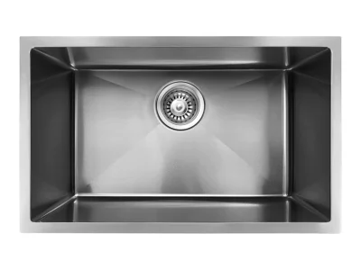 Évier sous plan en inox finition gun métal 1 bac, L.76 x P.45 cm, Essebagno Luisa