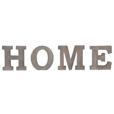 Lettres décoratives bois "HOME" L.58 x H.17,5 cm