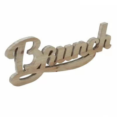 Mot décoratif Brunch Bois 46x17cm