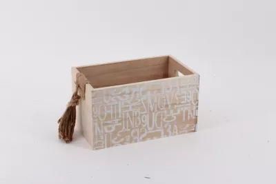 Caisse de rangement en bois paulownia 25 x 15 x 14 cm