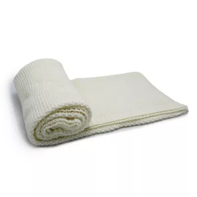 Plaid Ornami Noelie blanc cassé L.150 x l.125 cm