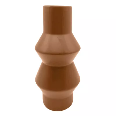 Vase en dolomite effet Ornami mat terracotta l.12,5 x H.28 cm