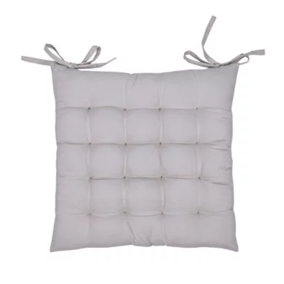 Galette de chaise gris L.45 x l.45 cm Ornami