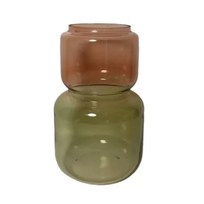 Vase en verre bicolore dégradé Ø12 x H.20cm Ornami