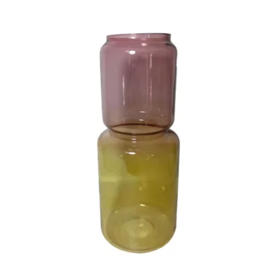 Vase en verre bicolore dégradé Ø12 x H.30cm Ornami