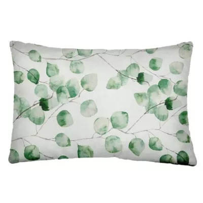 Housse de coussin Fosca feuille d'eucalyptus vert l.30 x L.50cm Ornami