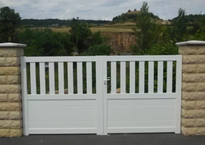 Portail pvc Naussac blanc - 300 x h.150 cm