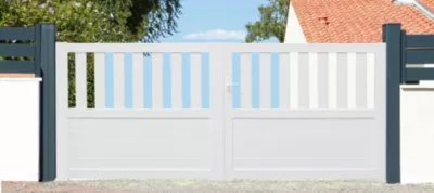Portail pvc Naussac blanc - 350 x h.150 cm